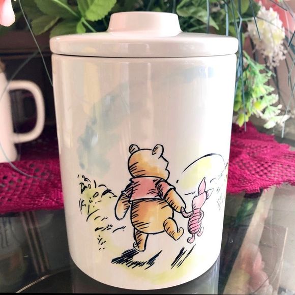 NWT Disney Winnie Pooh & Piglet Today is my New Favorite Day Cookie Jar Canister - Picture 10 of 13